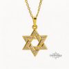 Sterling Silver Star of David Necklace — view 3