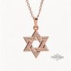 Sterling Silver Star of David Necklace — view 4