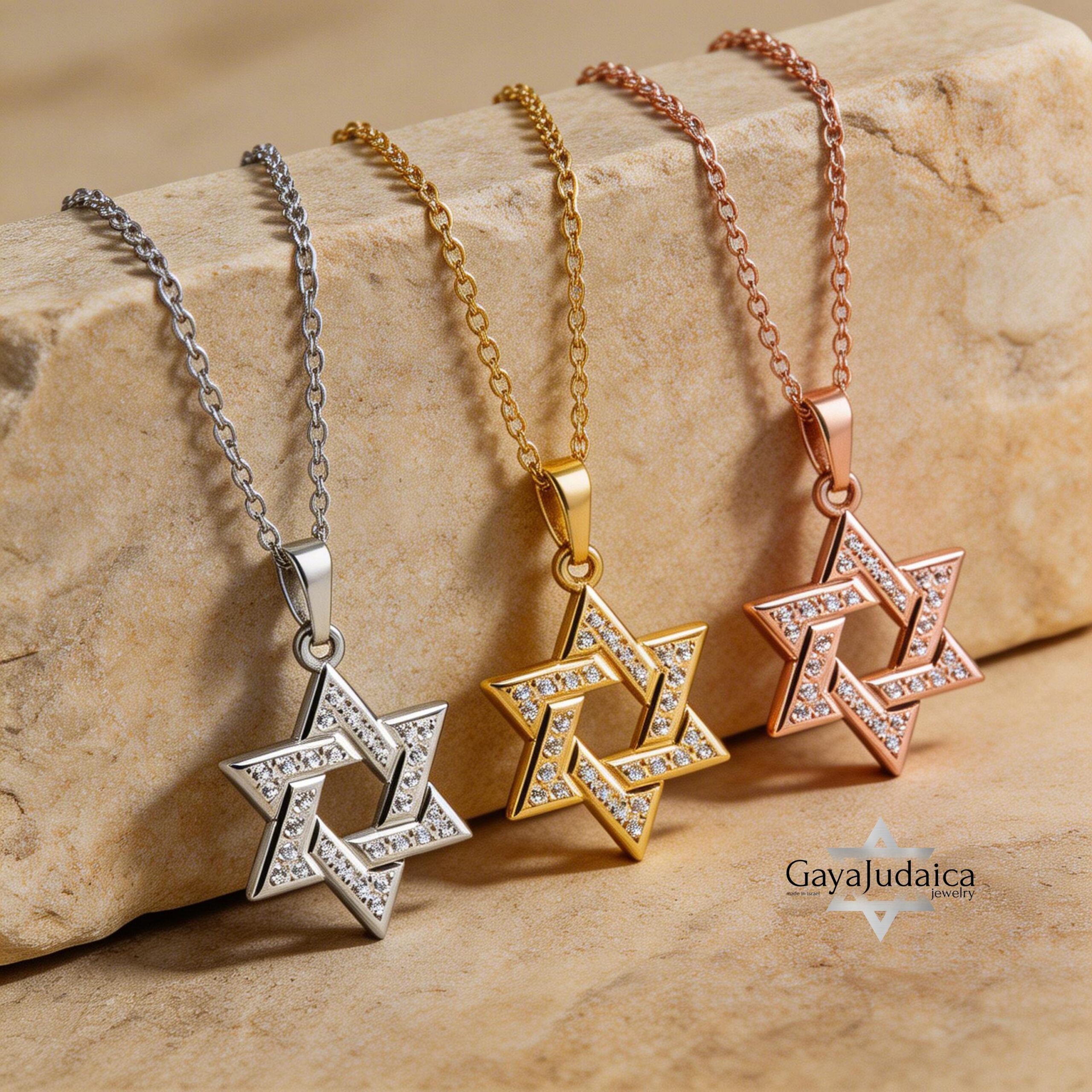 Sterling Silver Star of David Necklace — Statement Magen David Pendant Sterling Silver Star of David Necklace — Statement Magen David Pendant