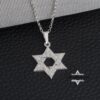 Sterling Silver Star of David Necklace — view 8