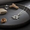 Sterling Silver Star of David Necklace — view 15