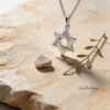 Zircon Star of David Necklace — view 1