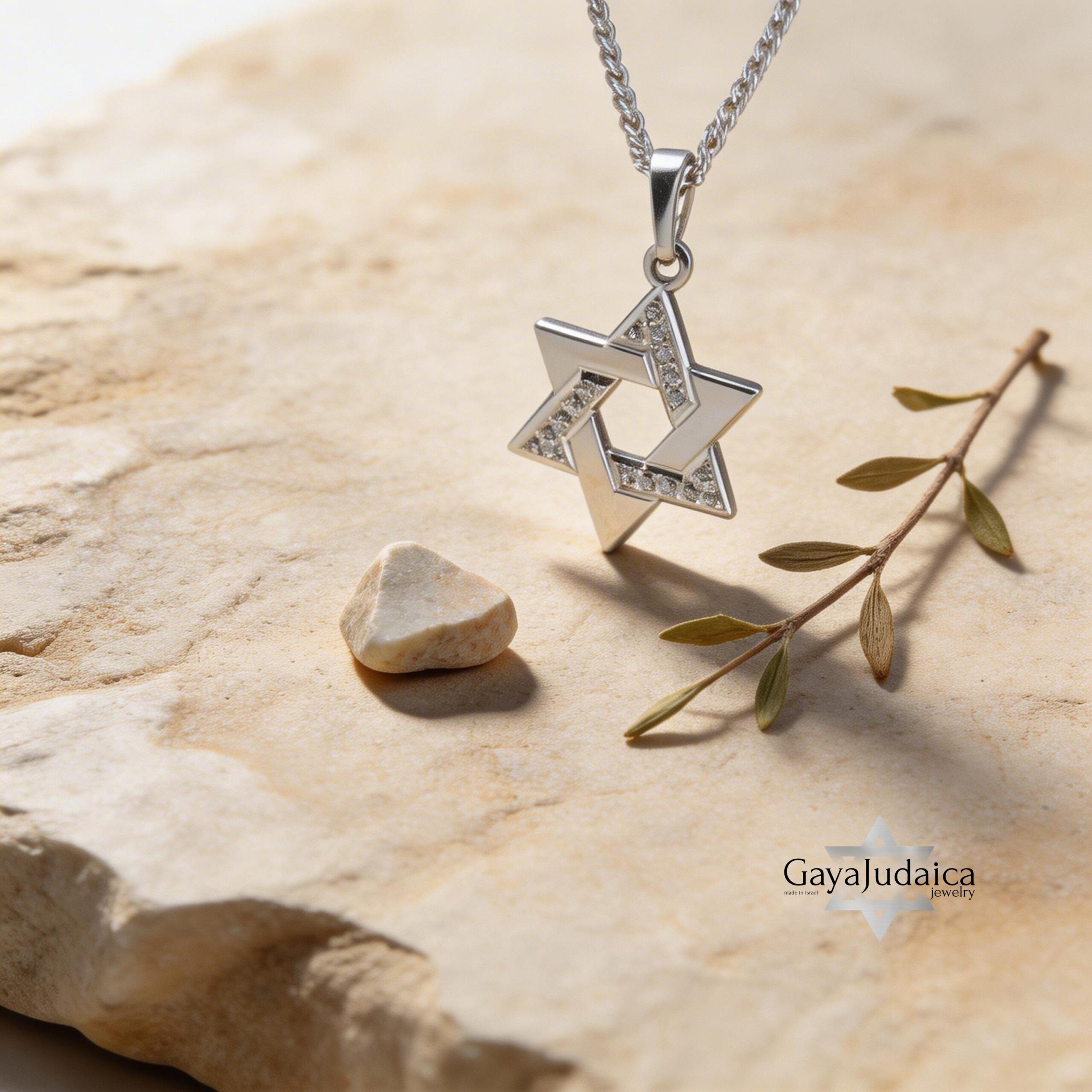 Zircon Star of David Necklace — Sterling Silver Jewish Jewelry Zircon Star of David Necklace — Sterling Silver Jewish Jewelry