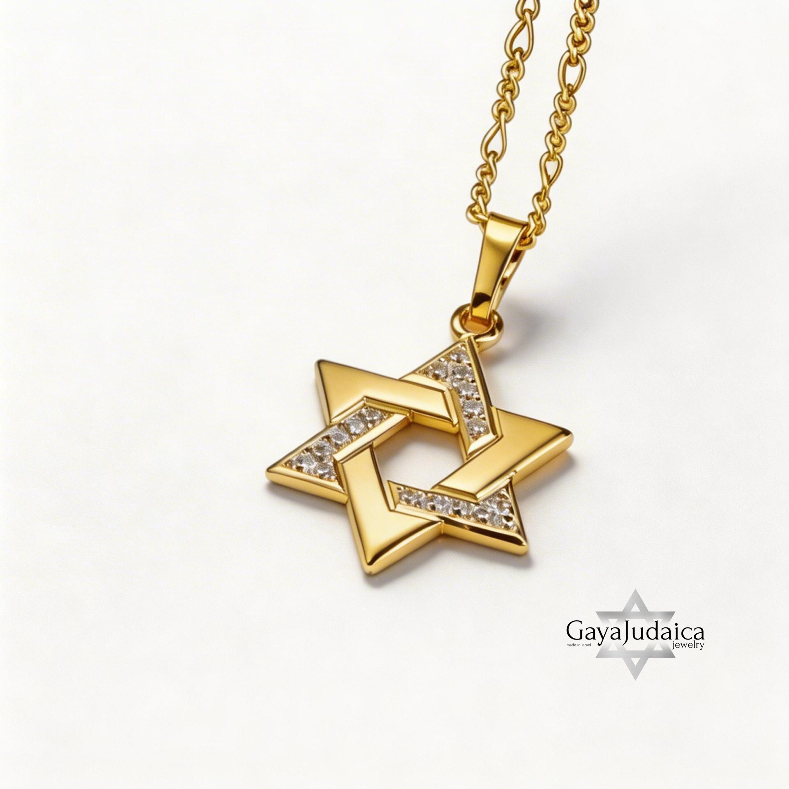 Zircon Star of David Necklace — Sterling Silver Jewish Jewelry Zircon Star of David Necklace — Sterling Silver Jewish Jewelry