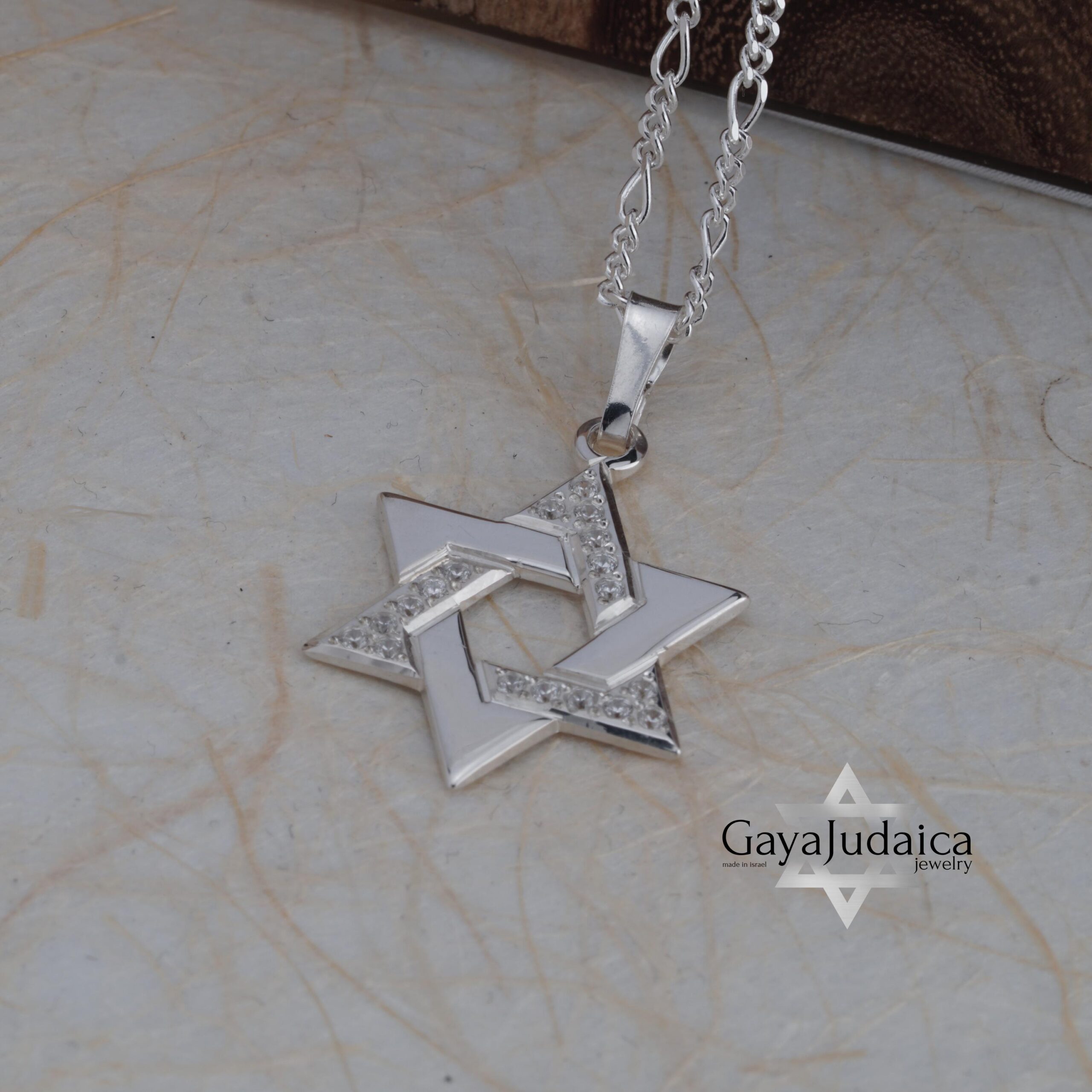 Zircon Star of David Necklace — Sterling Silver Jewish Jewelry Zircon Star of David Necklace — Sterling Silver Jewish Jewelry