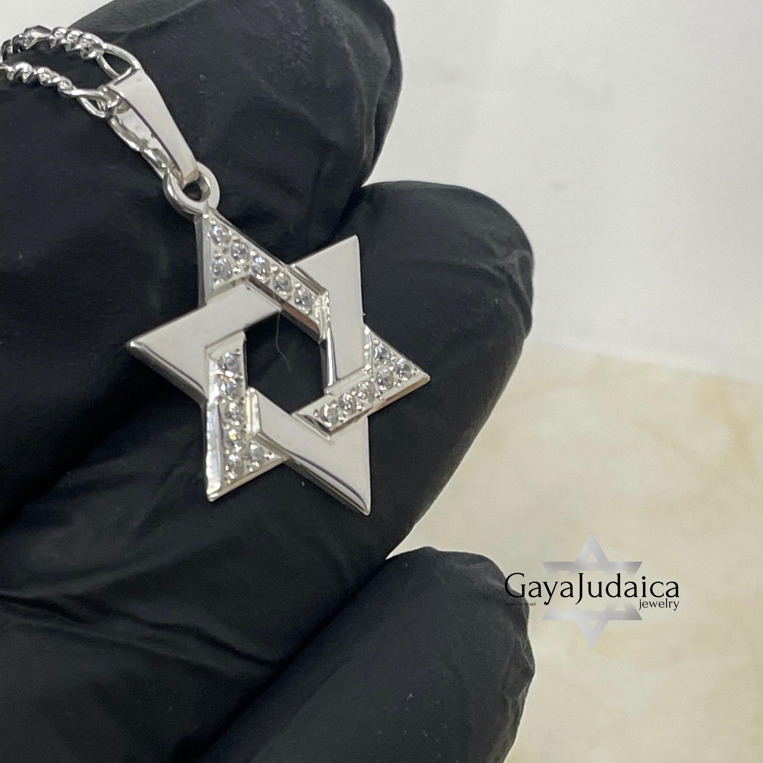 Zircon Star of David Necklace — Sterling Silver Jewish Jewelry Zircon Star of David Necklace — Sterling Silver Jewish Jewelry