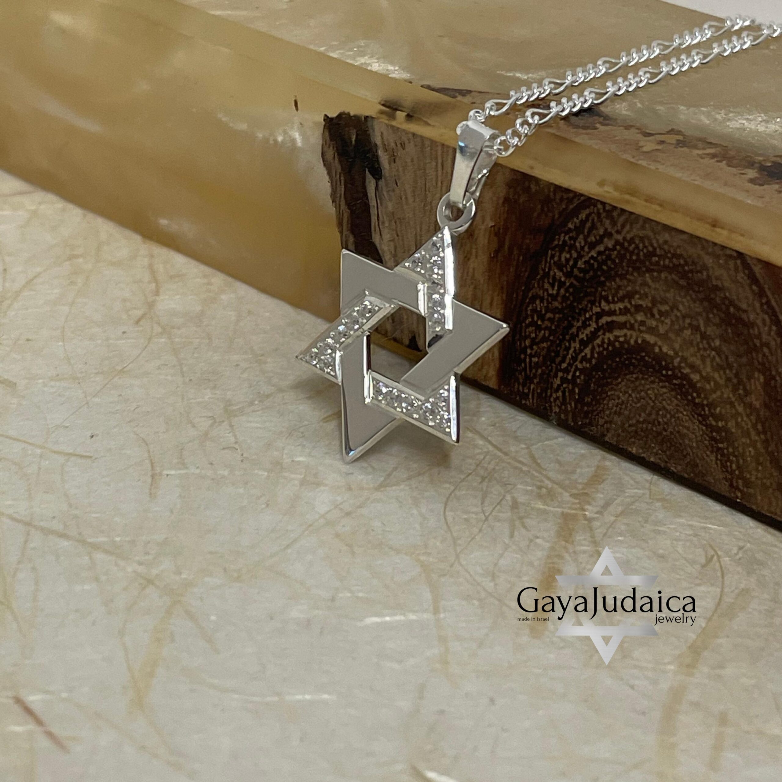 Zircon Star of David Necklace — Sterling Silver Jewish Jewelry Zircon Star of David Necklace — Sterling Silver Jewish Jewelry