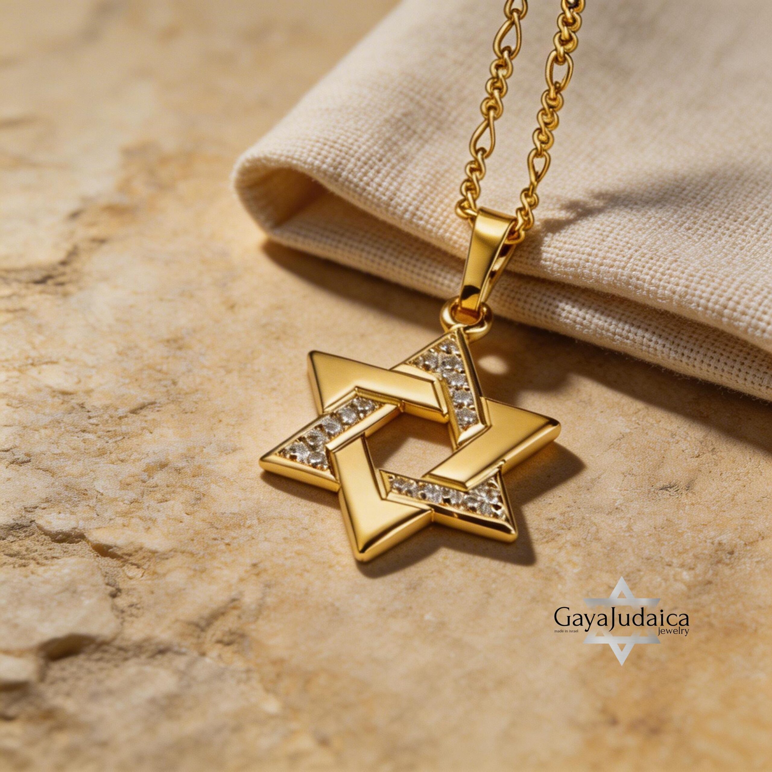Zircon Star of David Necklace — Sterling Silver Jewish Jewelry Zircon Star of David Necklace — Sterling Silver Jewish Jewelry