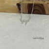 Mini Chai Necklace with Zirconia — Israeli Judaica — view 3