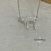 Mini Chai Necklace with Zirconia — Israeli Judaica — view 7