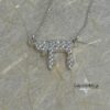 Mini Chai Necklace with Zirconia — Israeli Judaica — view 9
