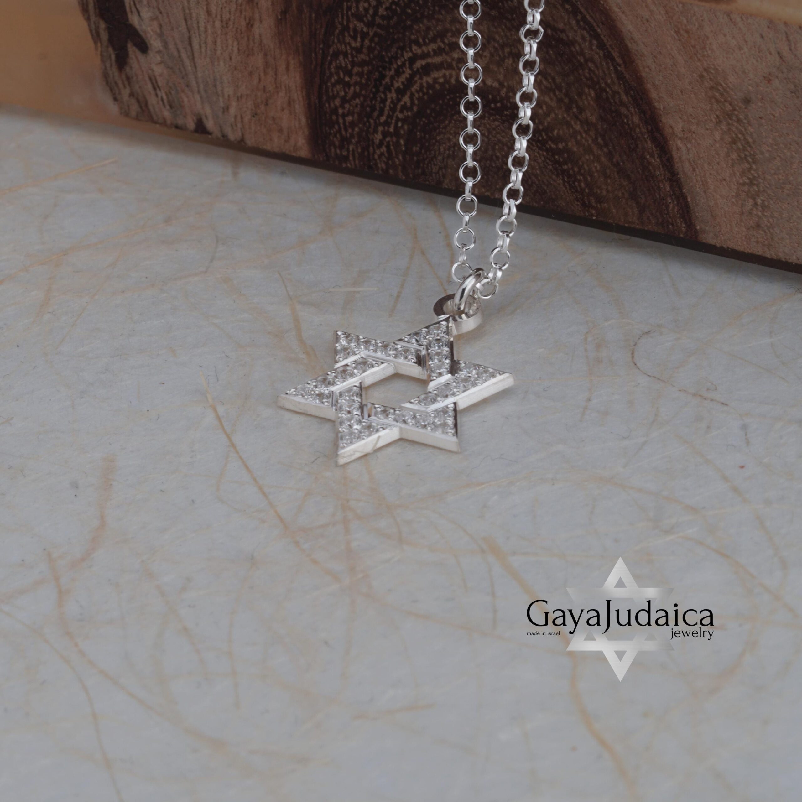 Zircon Pave Star of David Necklace — Sterling Silver Jewish Jewelry Zircon Pave Star of David Necklace — Sterling Silver Jewish Jewelry
