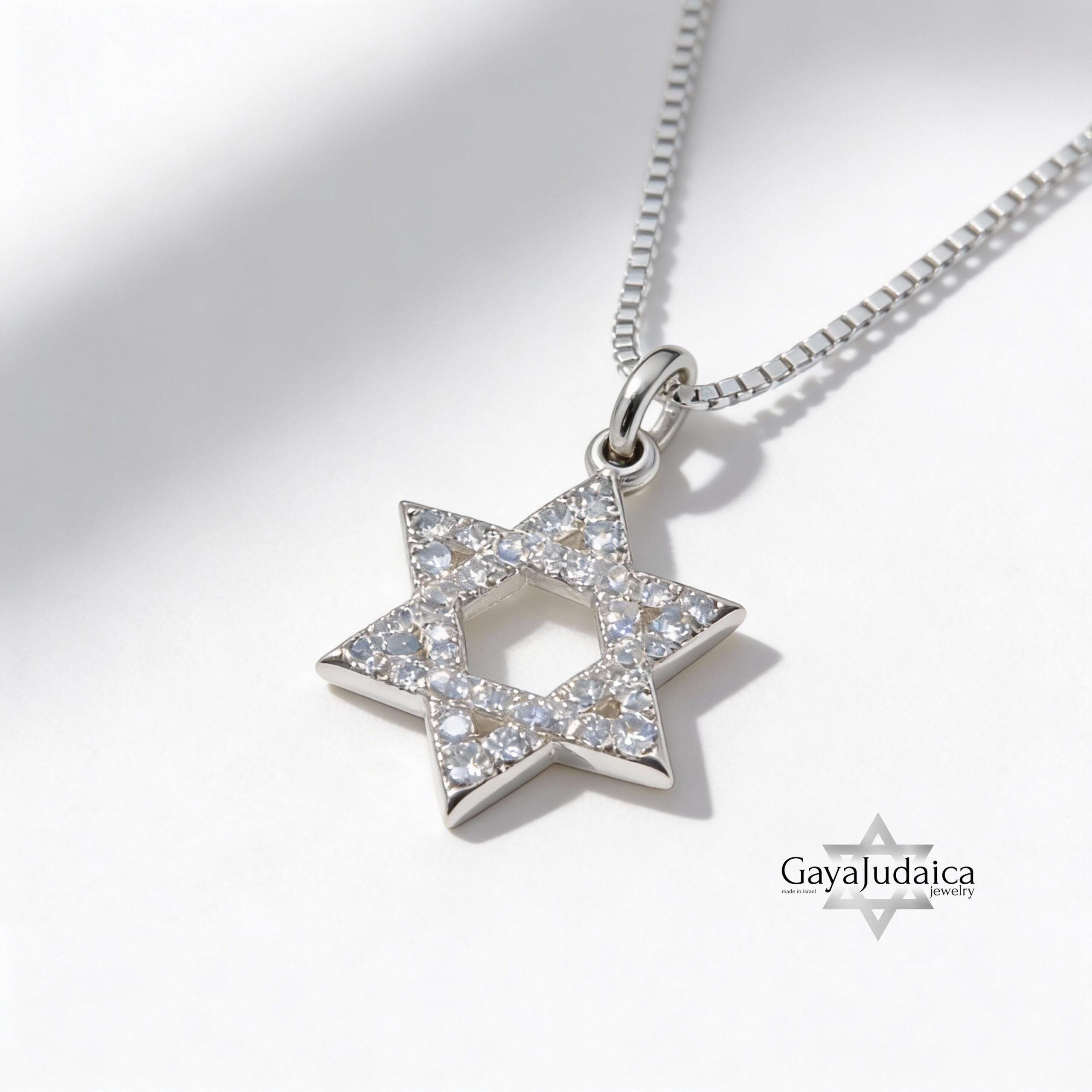Zirconia Star of David Necklace — Sterling Silver Jewish Jewelry Zirconia Star of David Necklace — Sterling Silver Jewish Jewelry