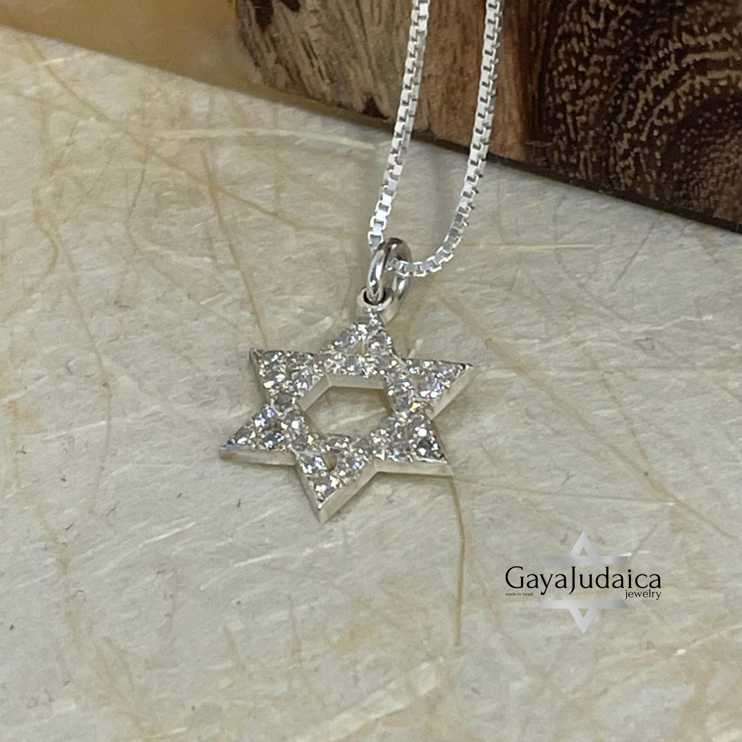 Zirconia Star of David Necklace — Sterling Silver Jewish Jewelry Zirconia Star of David Necklace — Sterling Silver Jewish Jewelry