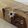 Zirconia Star of David Necklace — Sterling Silver — view 10