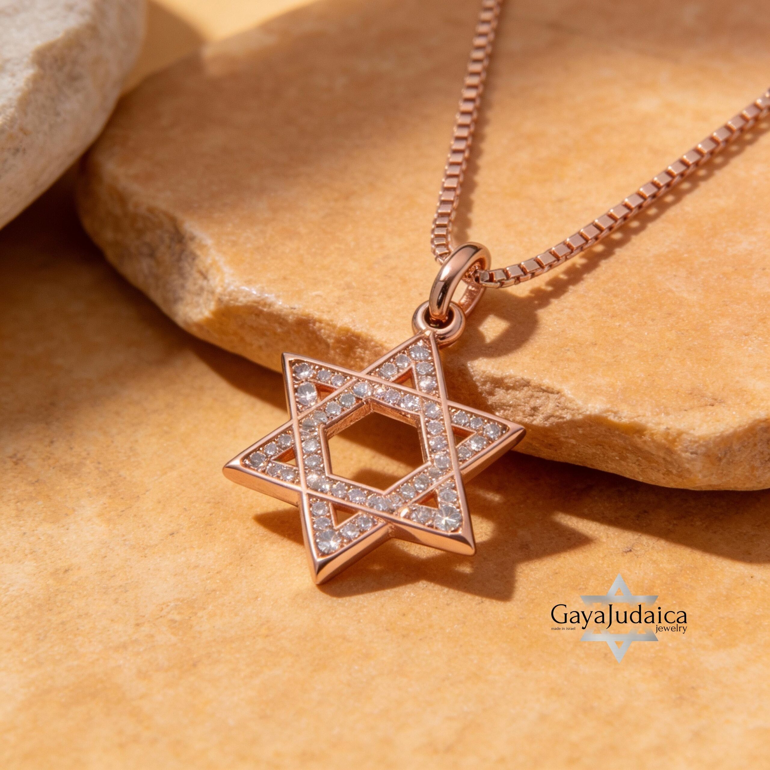 Zirconia Star of David Necklace — Sterling Silver Jewish Jewelry Zirconia Star of David Necklace — Sterling Silver Jewish Jewelry