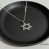 Zirconia Star of David Necklace — Sterling Silver — view 17