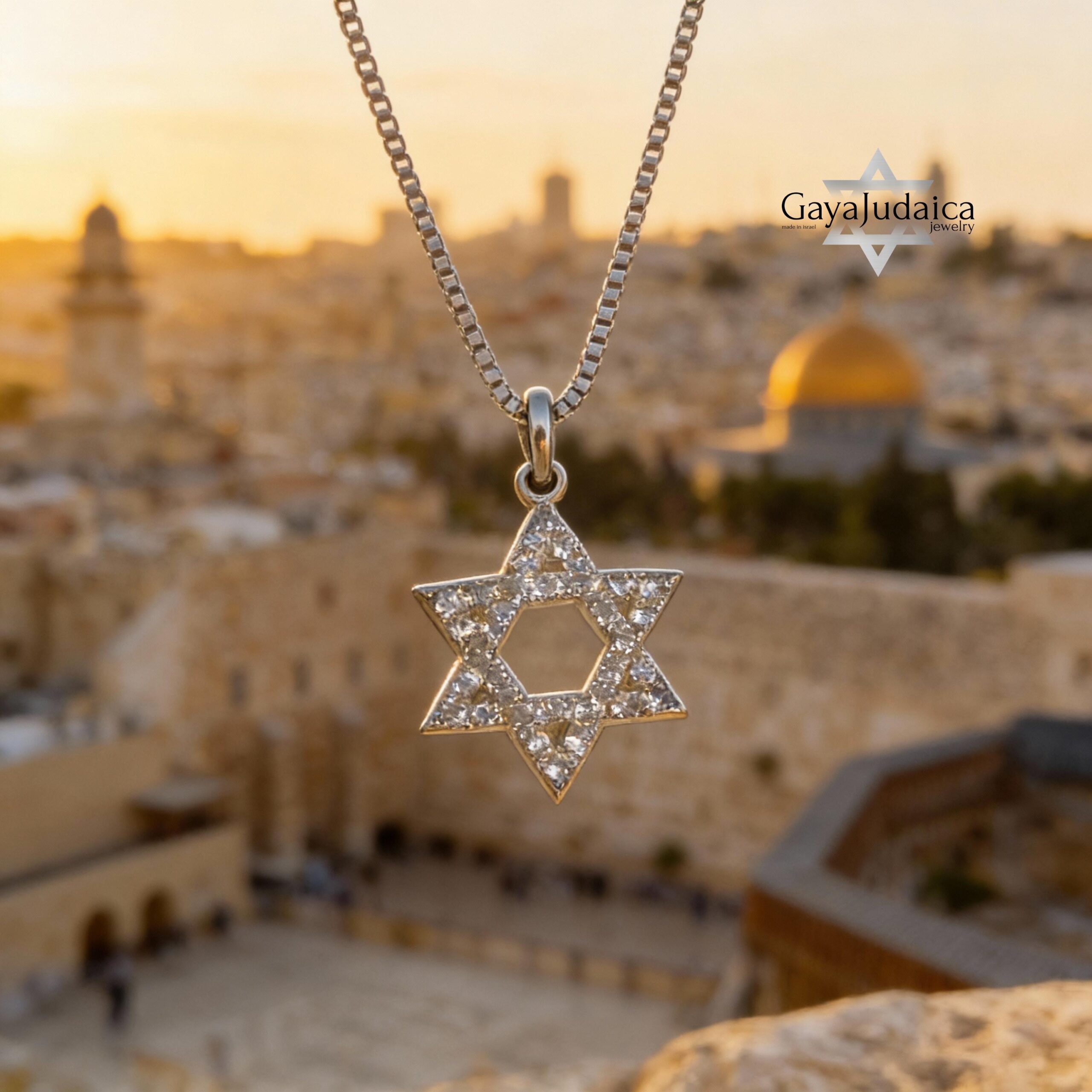 Zirconia Star of David Necklace — Sterling Silver Jewish Jewelry Zirconia Star of David Necklace — Sterling Silver Jewish Jewelry