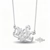 Personalized Hebrew Name Necklace with Heart — view 2