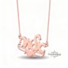 Personalized Hebrew Name Necklace with Heart — view 4