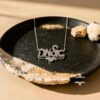 Personalized Hebrew Name Necklace with Heart — view 5