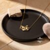 Personalized Hebrew Name Necklace with Heart — view 8