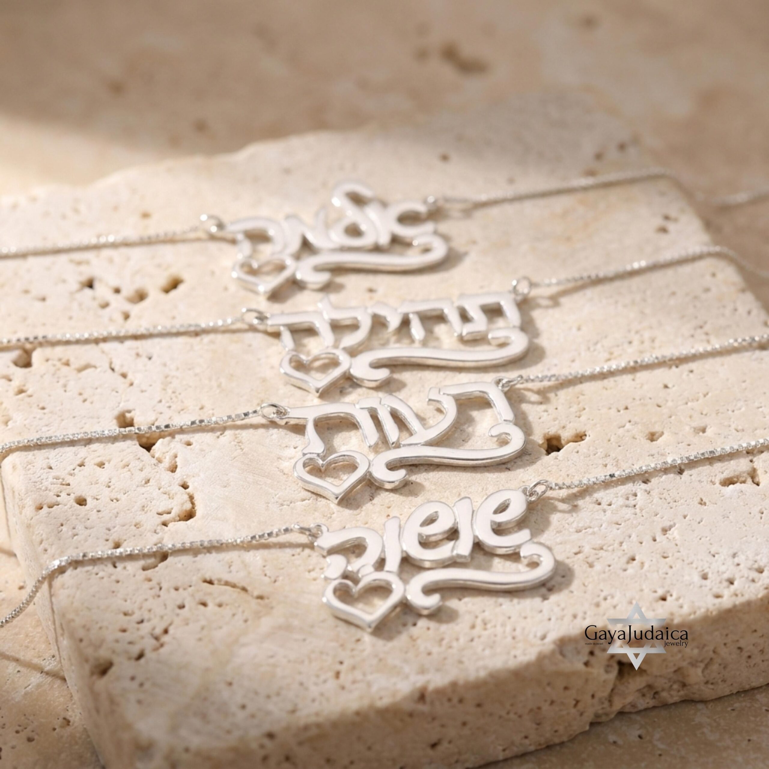 Custom Hebrew Name Necklace — Israeli Personalized Judaica Custom Hebrew Name Necklace — Israeli Personalized Judaica