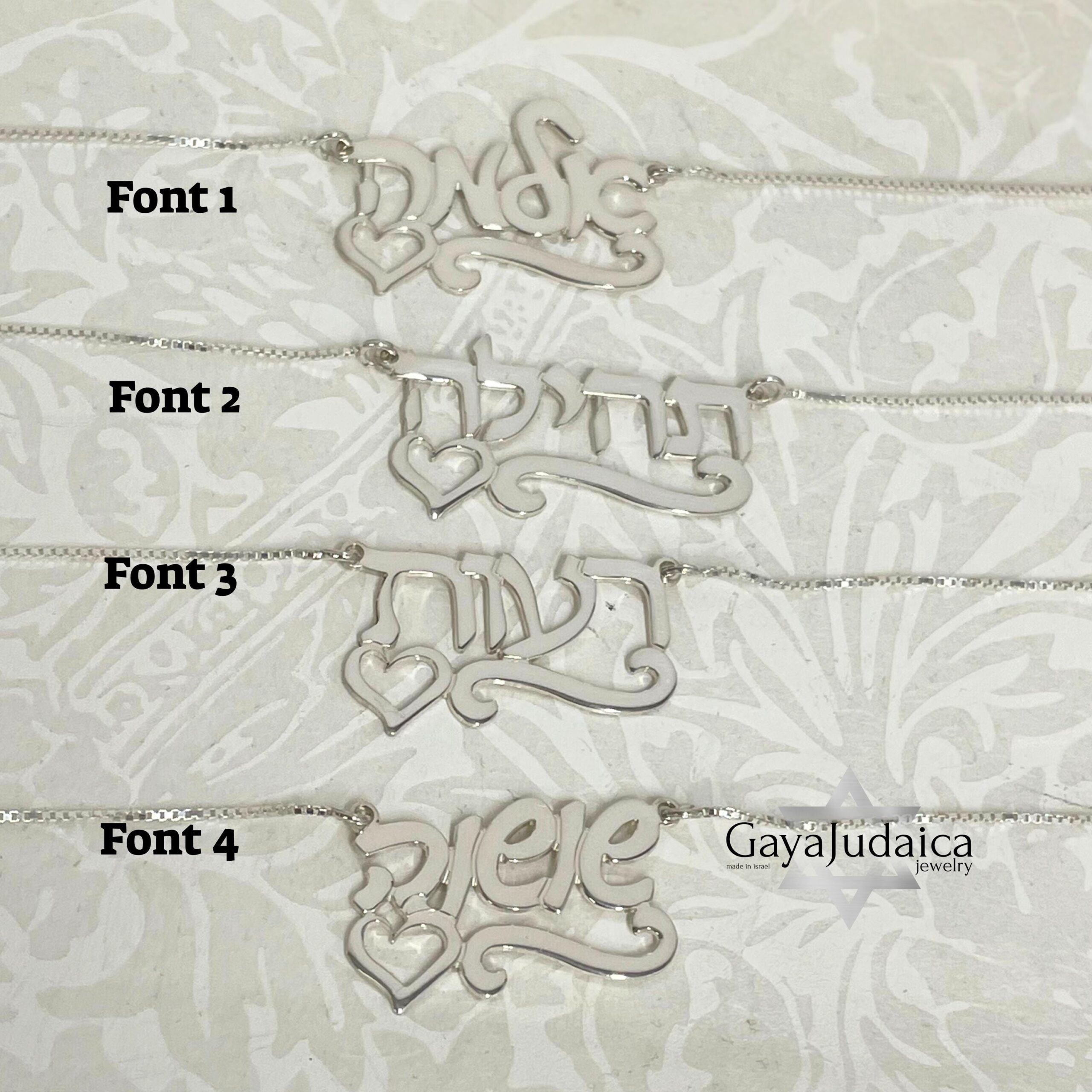 Custom Hebrew Name Necklace — Israeli Personalized Judaica Custom Hebrew Name Necklace — Israeli Personalized Judaica
