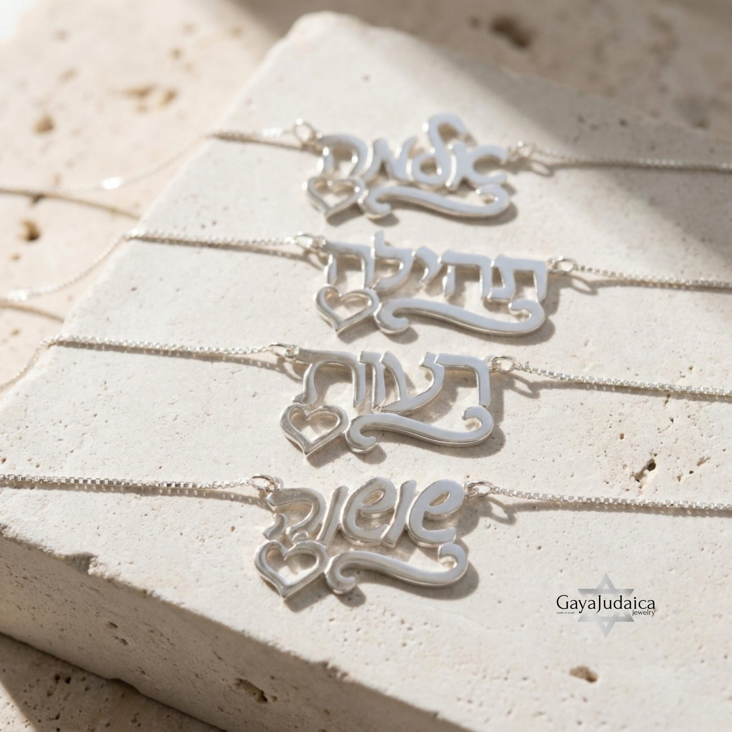 Custom Hebrew Name Necklace — Israeli Personalized Judaica Custom Hebrew Name Necklace — Israeli Personalized Judaica