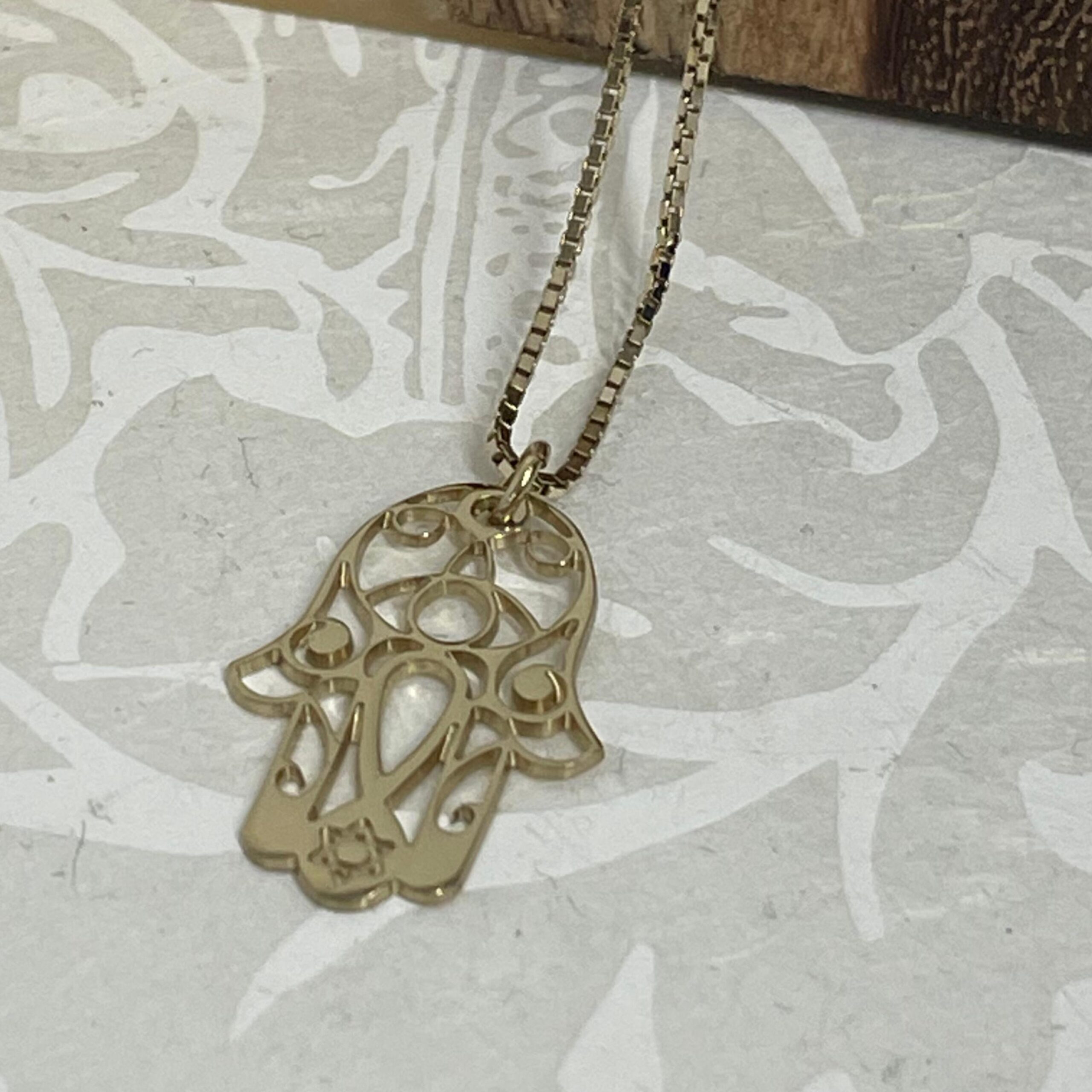 Hamsa Star of David Necklace — Sterling Silver Jewish Amulet Hamsa Star of David Necklace — Sterling Silver Jewish Amulet
