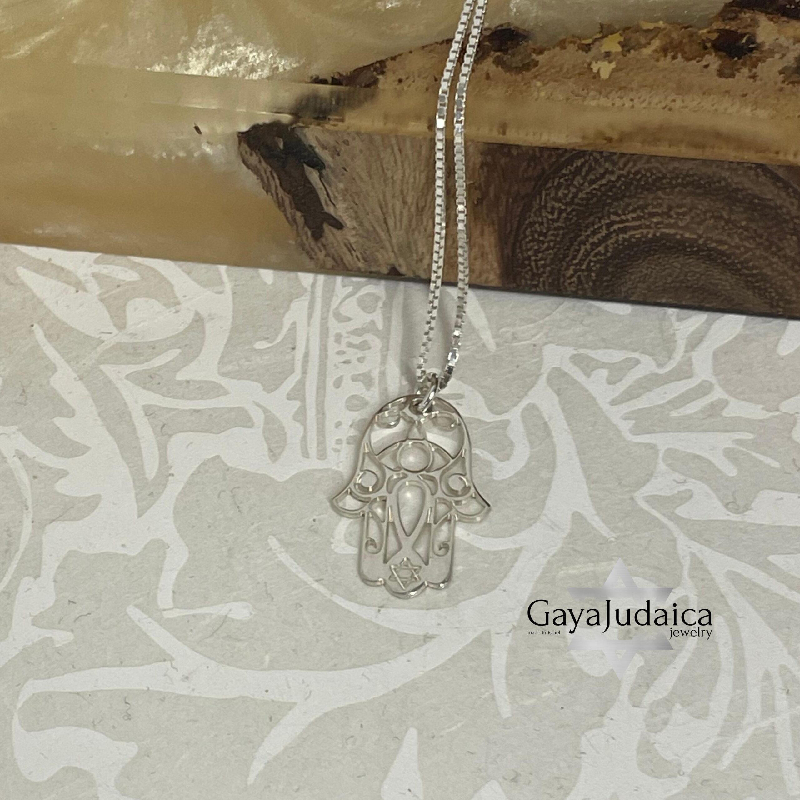 Hamsa Star of David Necklace — Sterling Silver Jewish Amulet Hamsa Star of David Necklace — Sterling Silver Jewish Amulet