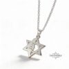 Star of David and Israel Map Pendant Necklace — view 3