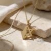 Star of David and Israel Map Pendant Necklace — view 20