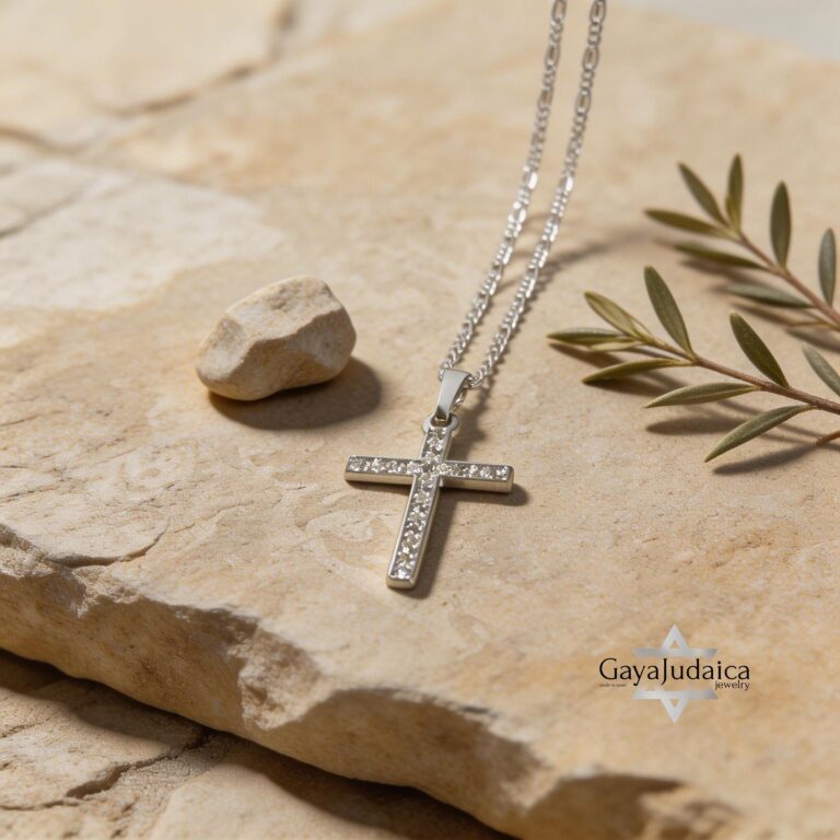 Cubic Zirconia Cross Necklace — view 1
