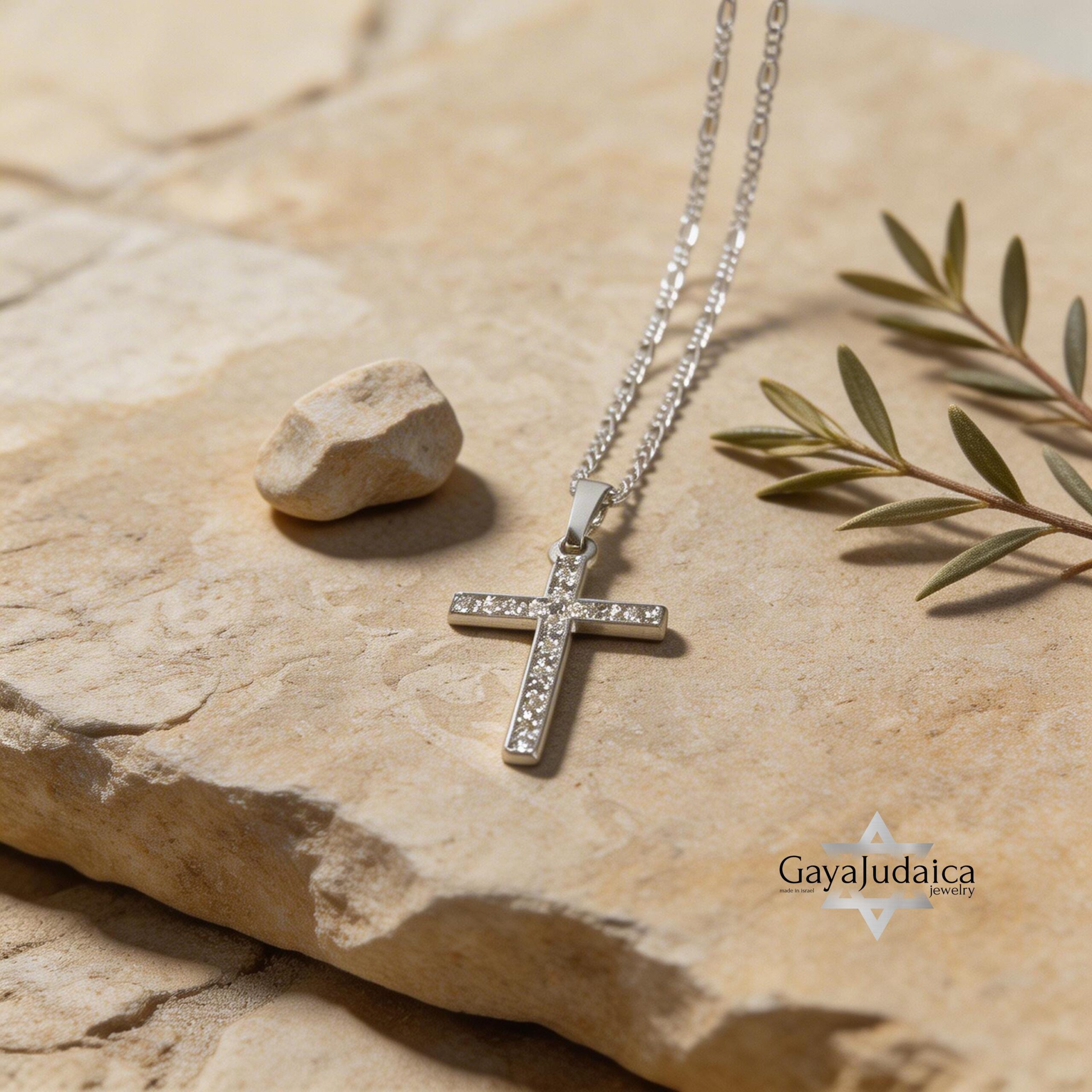 Cubic Zirconia Cross Necklace — Sterling Silver or 24K Gold Plated Cubic Zirconia Cross Necklace — Sterling Silver or 24K Gold Plated