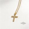 Cubic Zirconia Cross Necklace — view 3