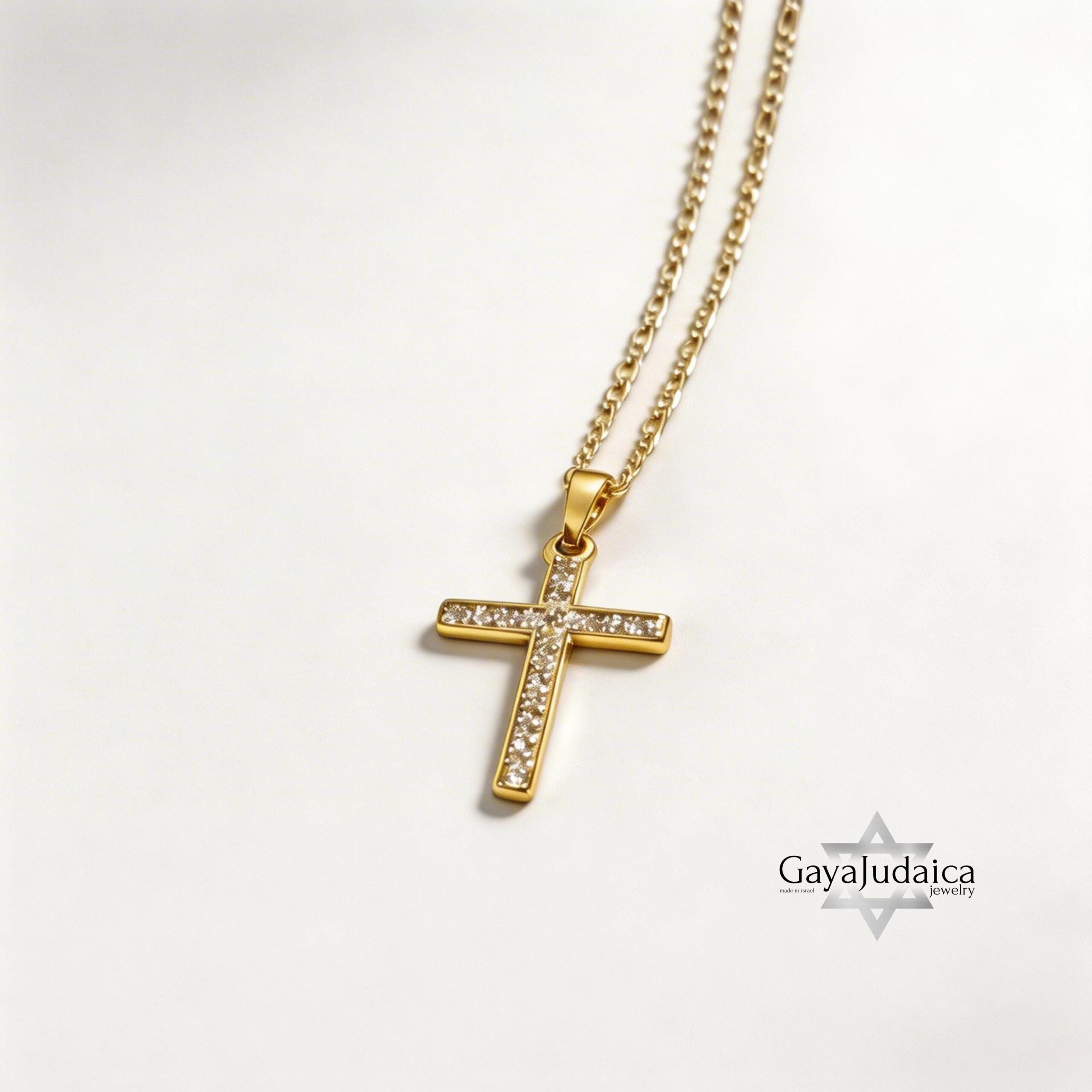 Cubic Zirconia Cross Necklace — Sterling Silver or 24K Gold Plated Cubic Zirconia Cross Necklace — Sterling Silver or 24K Gold Plated