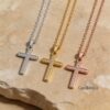 Cubic Zirconia Cross Necklace — view 6