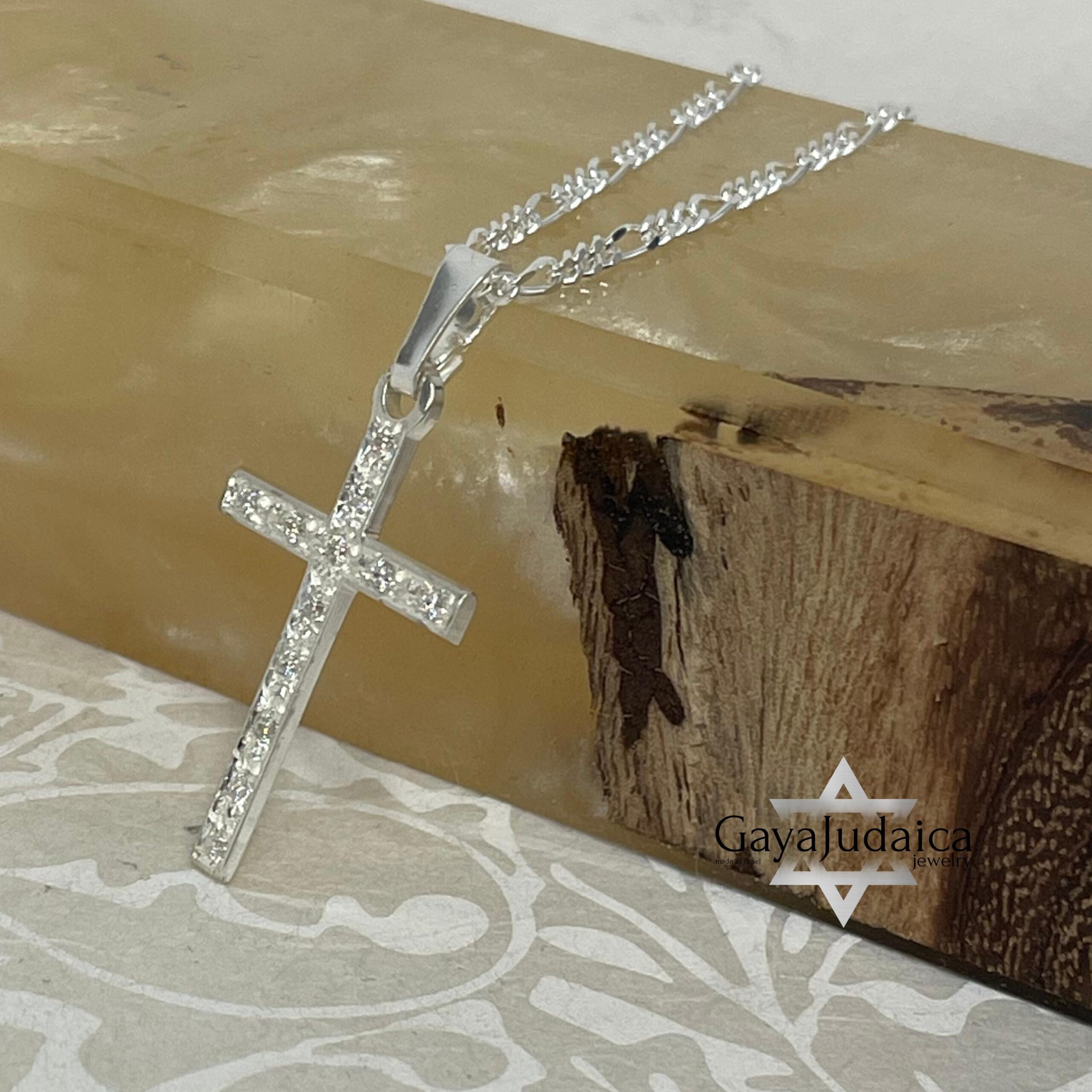 Cubic Zirconia Cross Necklace — Sterling Silver or 24K Gold Plated Cubic Zirconia Cross Necklace — Sterling Silver or 24K Gold Plated