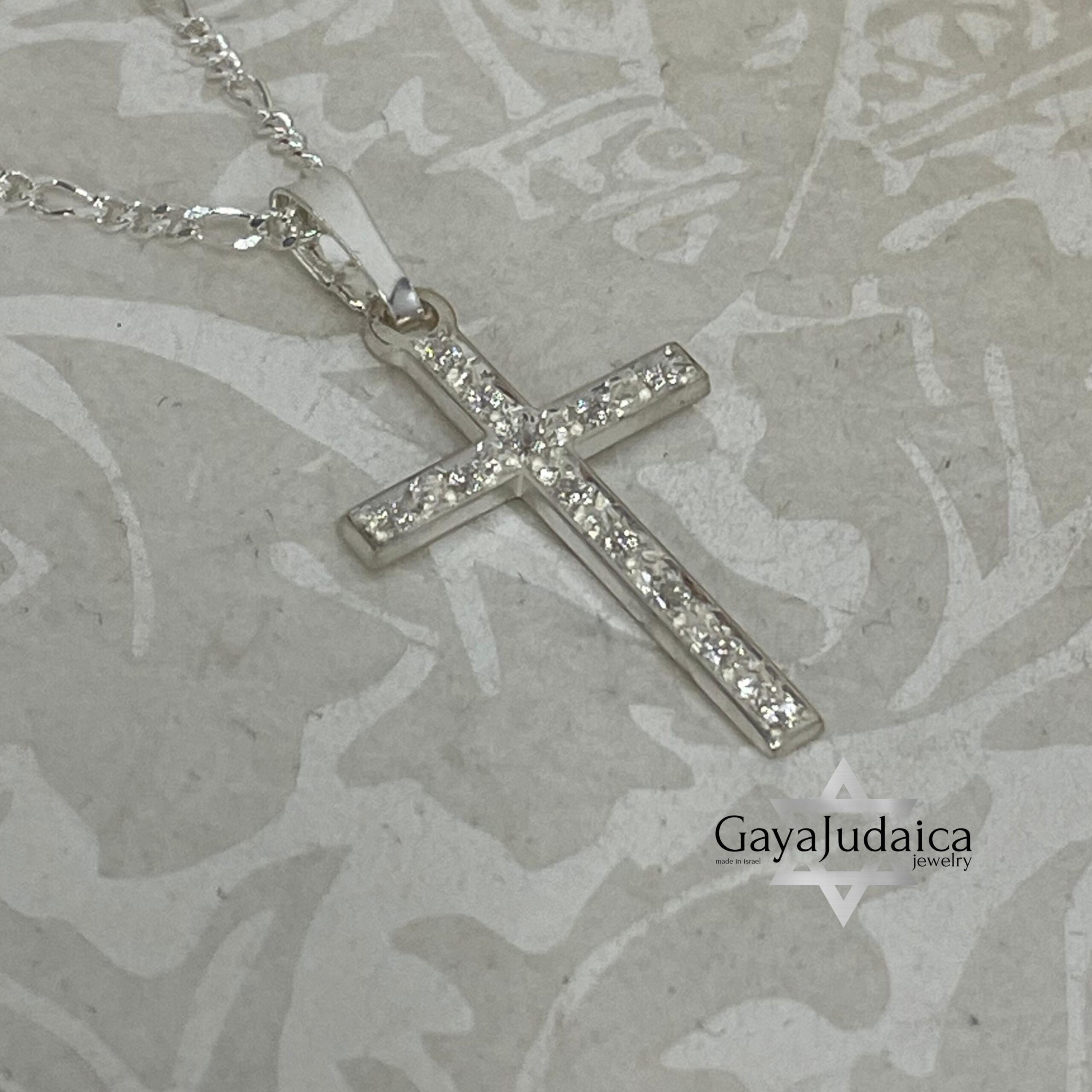 Cubic Zirconia Cross Necklace — Sterling Silver or 24K Gold Plated Cubic Zirconia Cross Necklace — Sterling Silver or 24K Gold Plated