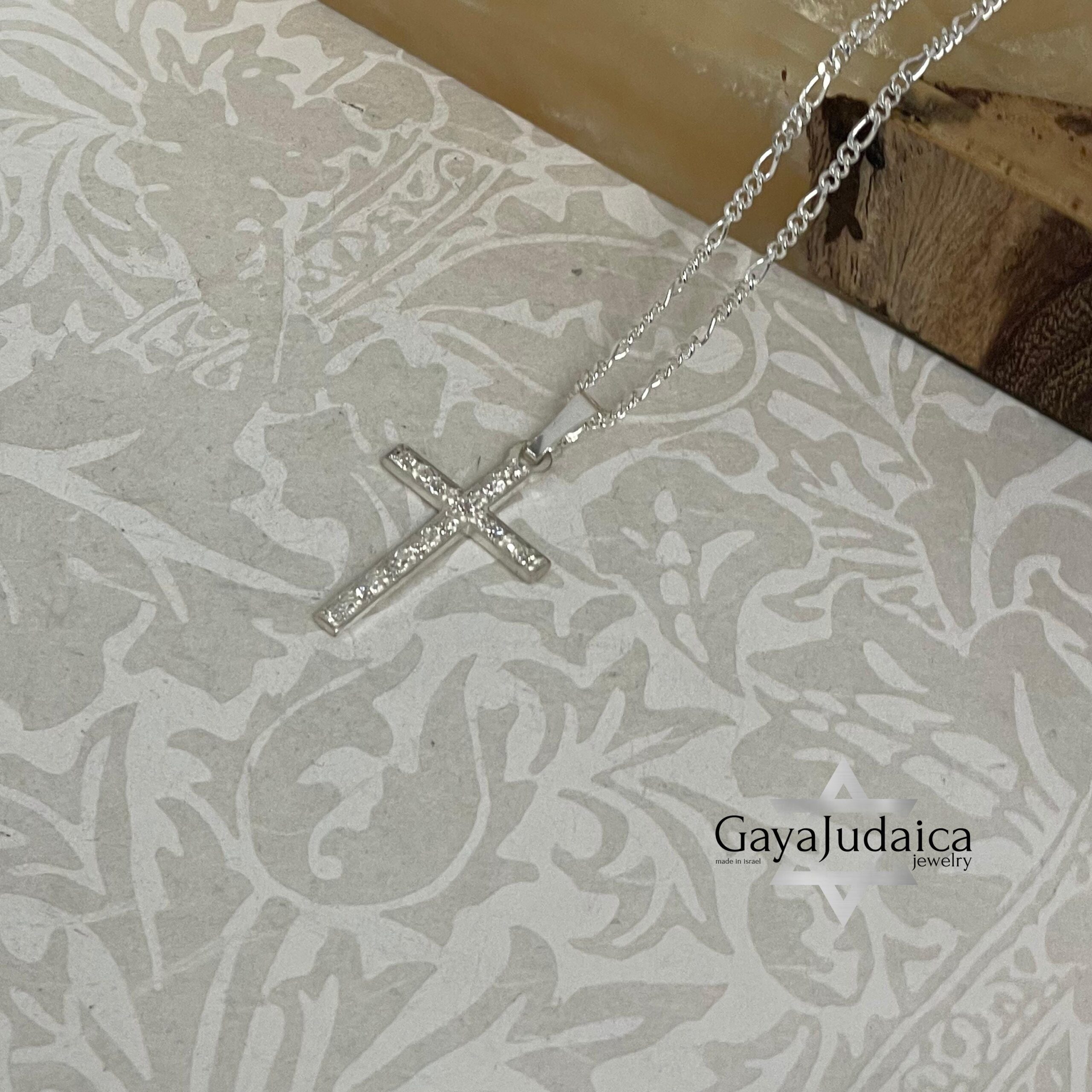 Cubic Zirconia Cross Necklace — Sterling Silver or 24K Gold Plated Cubic Zirconia Cross Necklace — Sterling Silver or 24K Gold Plated