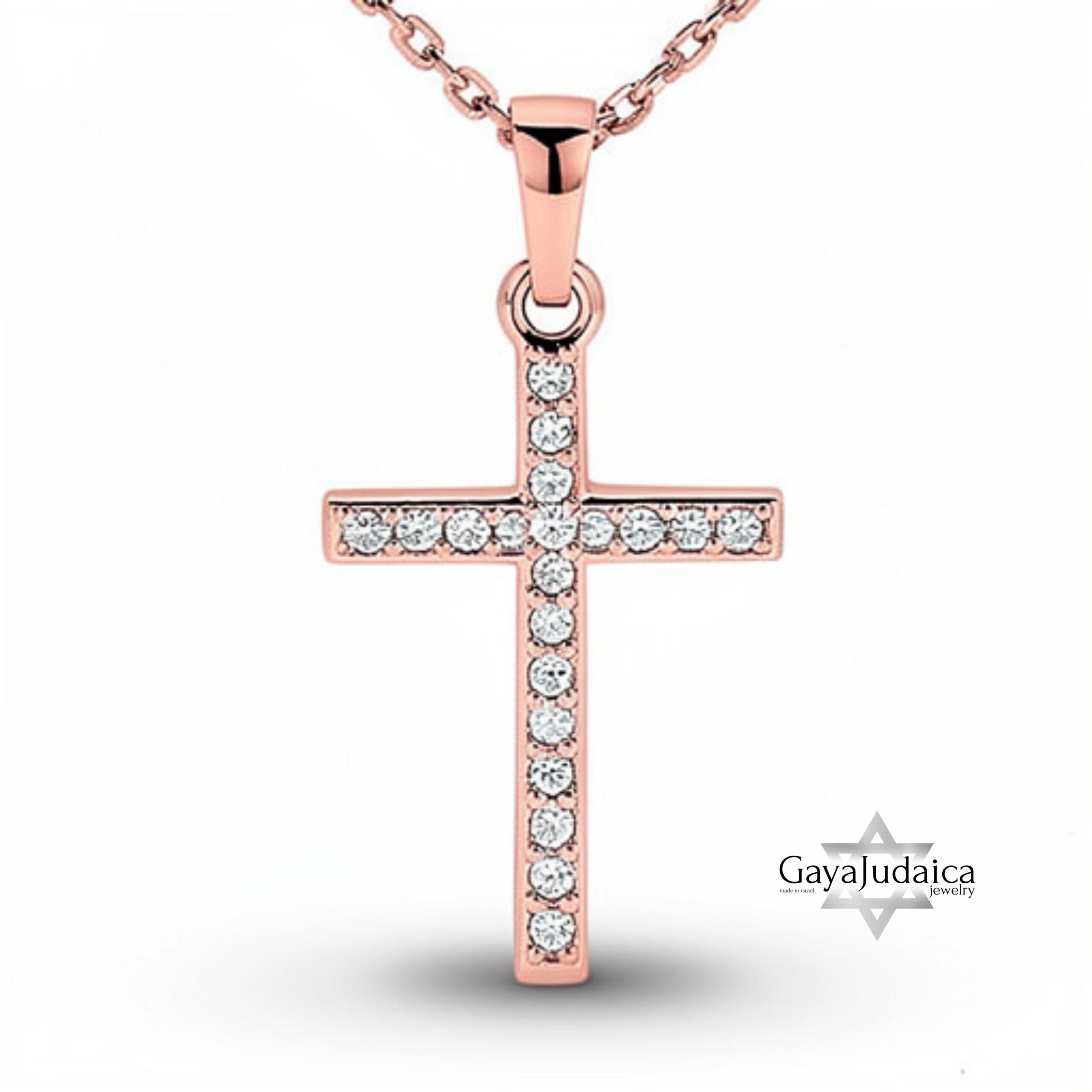 Cubic Zirconia Cross Necklace — Sterling Silver or 24K Gold Plated Cubic Zirconia Cross Necklace — Sterling Silver or 24K Gold Plated
