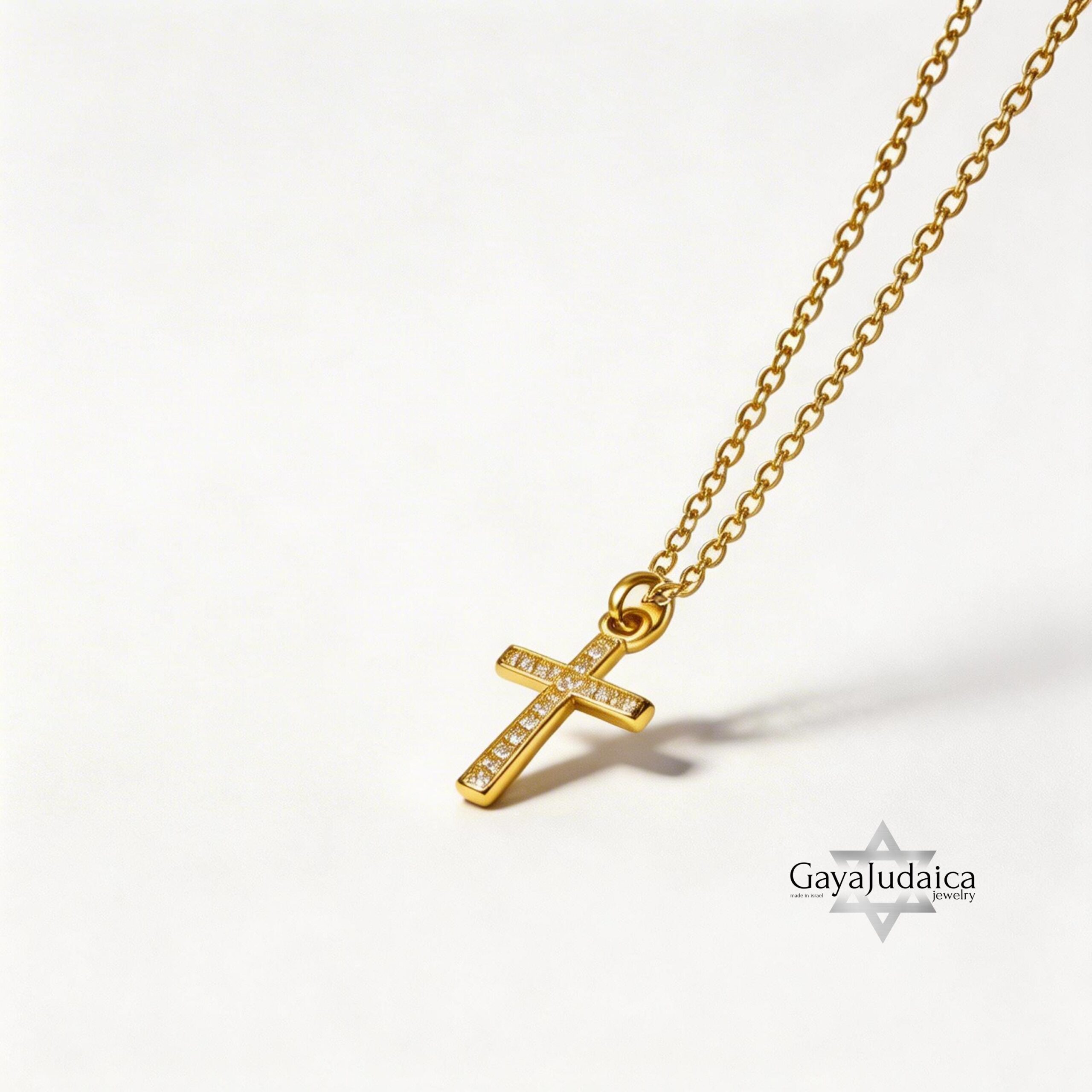 Dainty Cubic Zirconia Cross Pendant Necklace — Sterling Silver Cross Dainty Cubic Zirconia Cross Pendant Necklace — Sterling Silver Cross