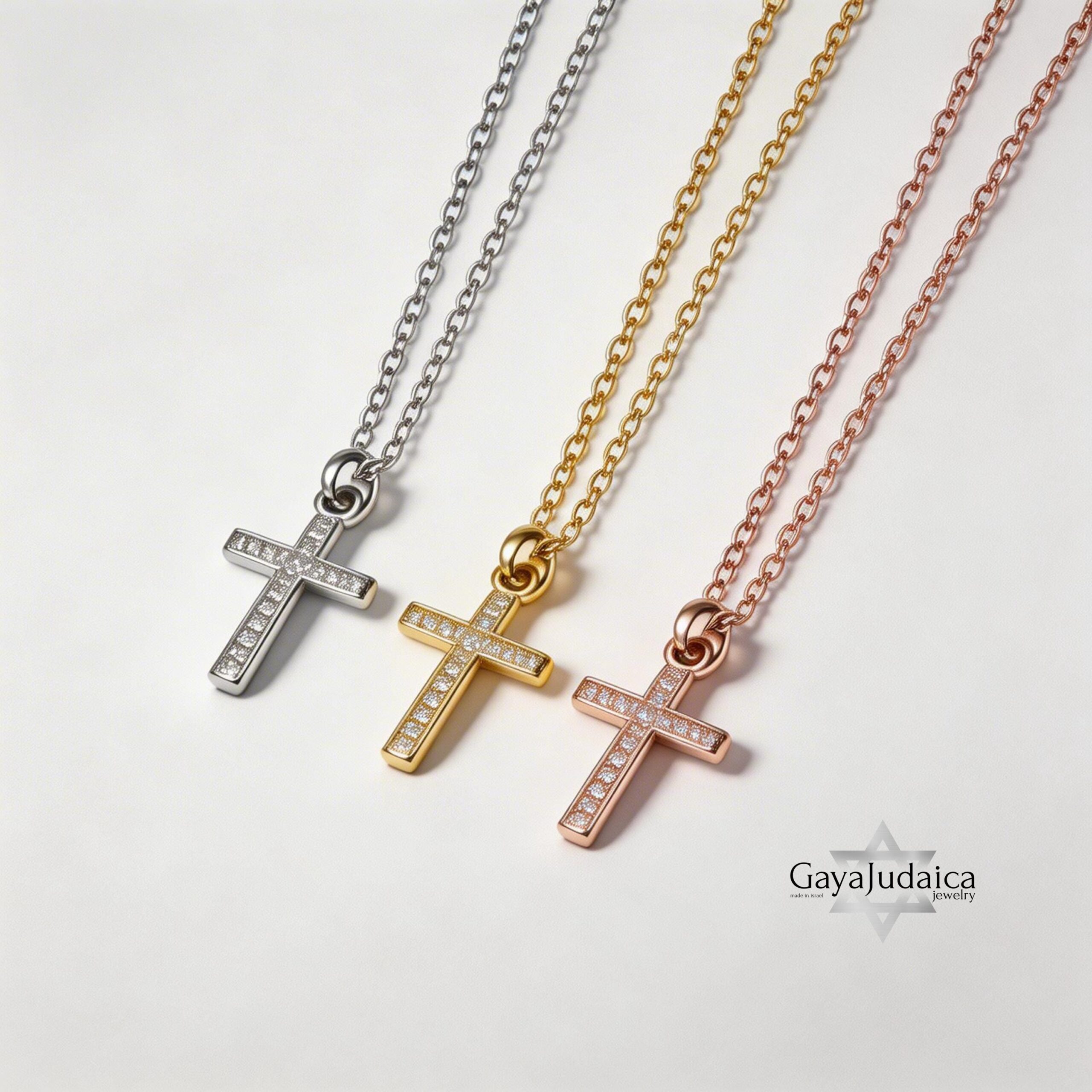 Dainty Cubic Zirconia Cross Pendant Necklace — Sterling Silver Cross Dainty Cubic Zirconia Cross Pendant Necklace — Sterling Silver Cross