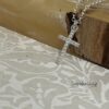 Dainty Cubic Zirconia Cross Pendant Necklace — view 7