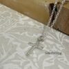 Dainty Cubic Zirconia Cross Pendant Necklace — view 11