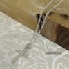 Dainty Cubic Zirconia Cross Pendant Necklace — view 12