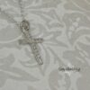 Dainty Cubic Zirconia Cross Pendant Necklace — view 13