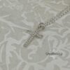 Dainty Cubic Zirconia Cross Pendant Necklace — view 14