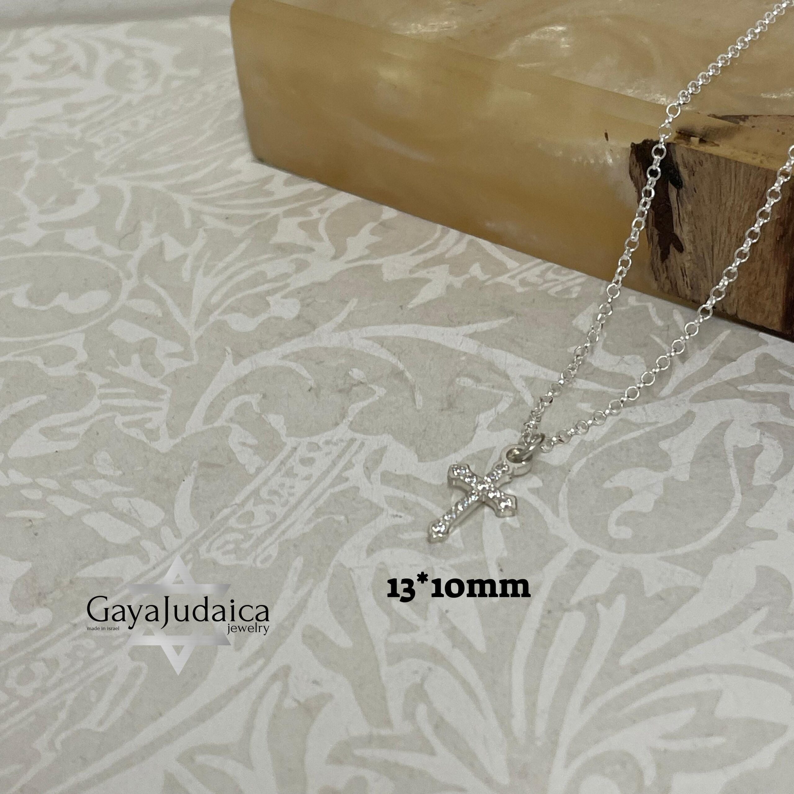 Dainty Zirconia Cross Necklace — Petite Sterling Silver Pendant Dainty Zirconia Cross Necklace — Petite Sterling Silver Pendant